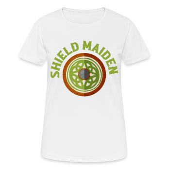 Shield Maiden Viking Norse - Frauen T-Shirt atmungsaktiv - Weiß - Vorne - AI Model Female 172 dark (172cm)