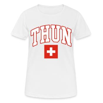 Pavillon suisse de Thoune - T-shirt respirant Femme - blanc - Devant - AI Model Female 172 dark (172cm)