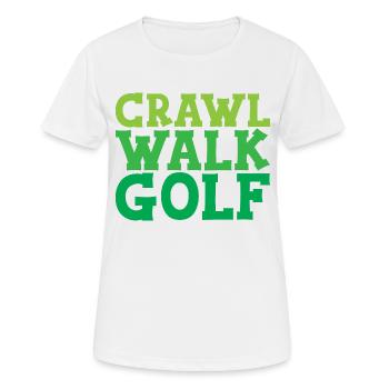 Crawl Walk Golf - Women's Breathable T-Shirt - white - Front - AI Model Female 172 dark (172cm)
