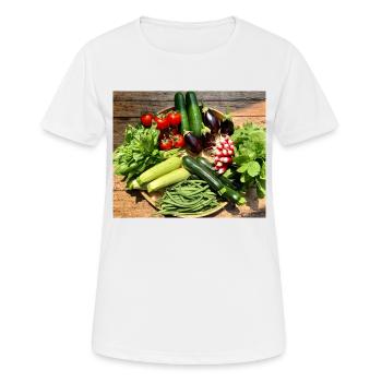 légumes - T-shirt respirant Femme - blanc - Devant - AI Model Female 172 dark (172cm)