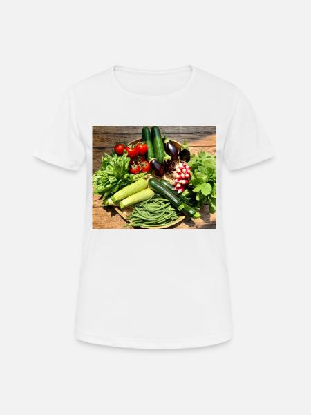 légumes - T-shirt respirant Femme - blanc