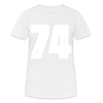 74 Number jersey - Women's Breathable T-Shirt - white - Front - AI Model Female 172 dark (172cm)