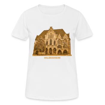 Hildesheim Rathaus Marktplatz Niedersachsen - Frauen T-Shirt atmungsaktiv - Weiß - Vorne - AI Model Female 172 dark (172cm)