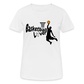 Basketball Lover - Women's Breathable T-Shirt - white - Front - AI Model Female 172 dark (172cm)