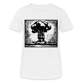 Bombe atomique - T-shirt respirant Femme - blanc - Devant - AI Model Female 172 dark (172cm)