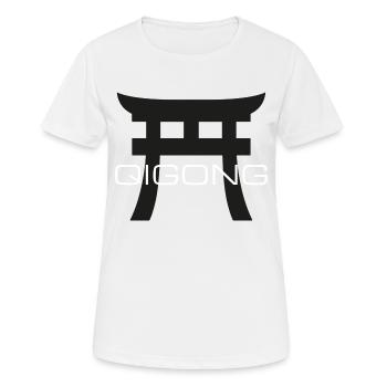 Torii Tor Qigong blanc - T-shirt respirant Femme - blanc - Devant - AI Model Female 172 dark (172cm)