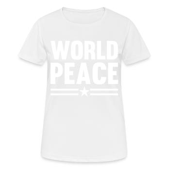 The Power of World Peace - Women's Breathable T-Shirt - white - Front - AI Model Female 172 dark (172cm)