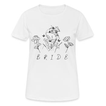 Flower Bride Bride - T-shirt respirant Femme - blanc - Devant - AI Model Female 172 dark (172cm)