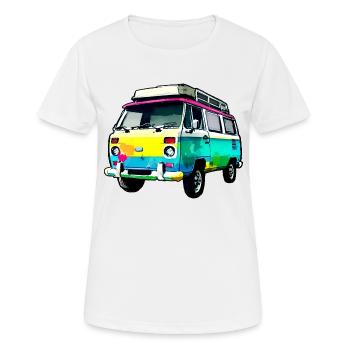 camping-car - T-shirt respirant Femme - blanc - Devant - AI Model Female 172 dark (172cm)