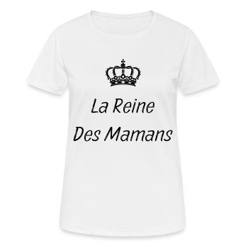 La Reine Des Mamans - T-shirt respirant Femme - blanc - Devant - AI Model Female 172 dark (172cm)