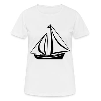 Segelschiff - Frauen T-Shirt atmungsaktiv - Weiß - Vorne - AI Model Female 172 dark (172cm)