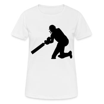 Cricket Kricket Schlagball Thorball - Frauen T-Shirt atmungsaktiv - Weiß - Vorne - AI Model Female 172 dark (172cm)