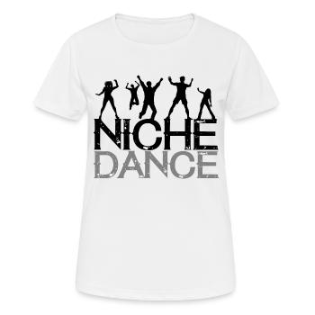 Dancing Dance Music - Frauen T-Shirt atmungsaktiv - Weiß - Vorne - AI Model Female 172 dark (172cm)