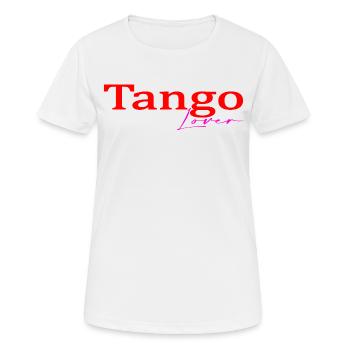 Tango - Frauen T-Shirt atmungsaktiv - Weiß - Vorne - AI Model Female 172 dark (172cm)
