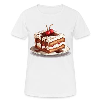 Torte - Frauen T-Shirt atmungsaktiv - Weiß - Vorne - AI Model Female 172 dark (172cm)