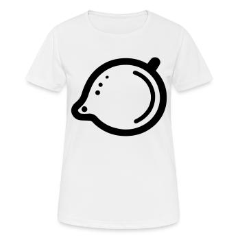 Zitrone - Frauen T-Shirt atmungsaktiv - Weiß - Vorne - AI Model Female 172 dark (172cm)