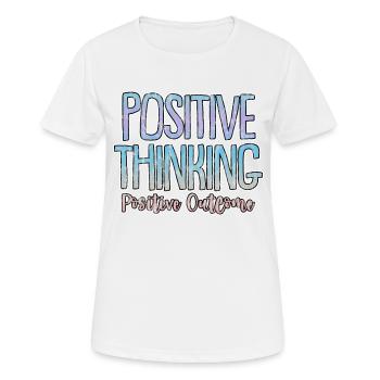 Pensée positive Résultat positif 3 - T-shirt respirant Femme - blanc - Devant - AI Model Female 172 dark (172cm)