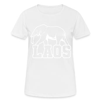 Laos Lao Drapeau Laotien éléphant Lao I cadeau - T-shirt respirant Femme - blanc - Devant - AI Model Female 172 dark (172cm)