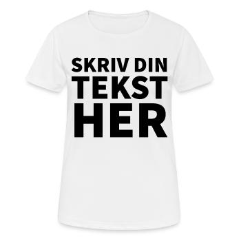Schreiben Sie hier Ihren Text - Frauen T-Shirt atmungsaktiv - Weiß - Vorne - AI Model Female 172 dark (172cm)