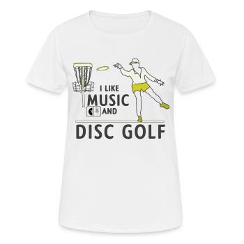 Sound und Discgolf - Frauen T-Shirt atmungsaktiv - Weiß - Vorne - AI Model Female 172 dark (172cm)