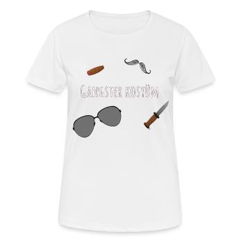 costume de gangster, gangster, carnaval, costume, - T-shirt respirant Femme - blanc - Devant - AI Model Female 172 dark (172cm)