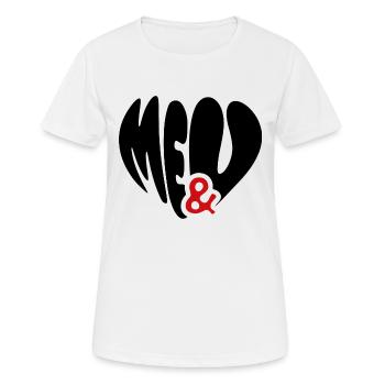 Me & u <3 - Frauen T-Shirt atmungsaktiv - Weiß - Vorne - AI Model Female 172 dark (172cm)