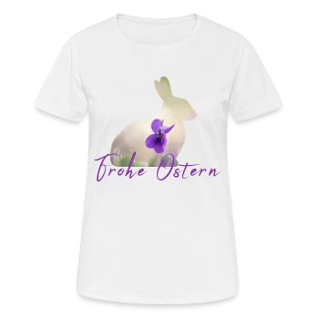 Ostern Frohe Ostern - Frauen T-Shirt atmungsaktiv - Weiß - Vorne - AI Model Female 172 dark (172cm)