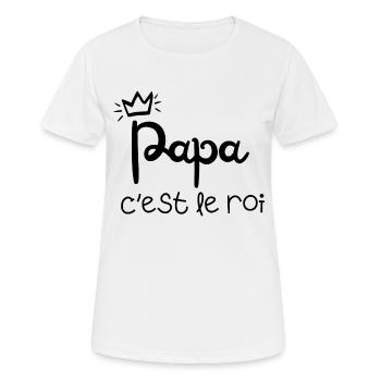 Daddy is the king - Women's Breathable T-Shirt - white - Front - AI Model Female 172 dark (172cm)