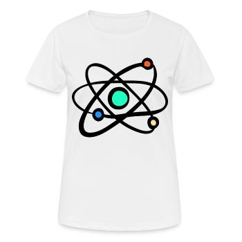 Atoms Physics - Women's Breathable T-Shirt - white - Front - AI Model Female 172 dark (172cm)