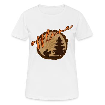 Waldbaden Wald shinrin yoku offline Waldbad - Frauen T-Shirt atmungsaktiv - Weiß - Vorne - AI Model Female 172 dark (172cm)