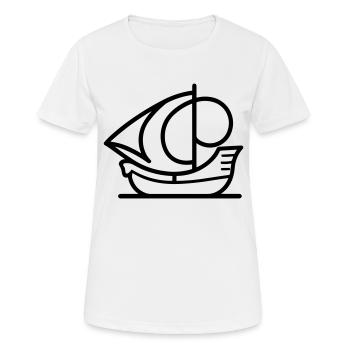 Bateau pirate - T-shirt respirant Femme - blanc - Devant - AI Model Female 172 dark (172cm)