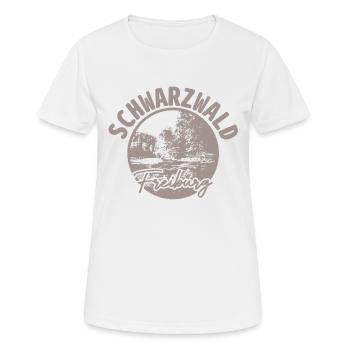SCHWARZBALD-FREIBURG - Women's Breathable T-Shirt - white - Front - AI Model Female 172 dark (172cm)