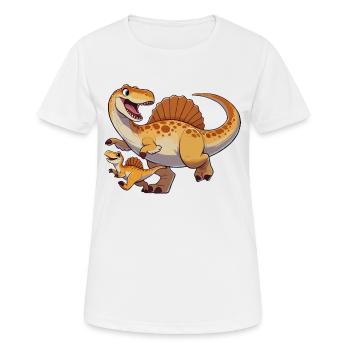 Spinosaurus mère et enfant - T-shirt respirant Femme - blanc - Devant - AI Model Female 172 dark (172cm)