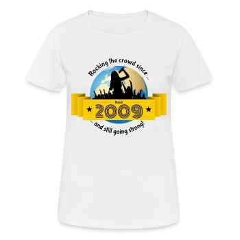 16. Geburtstag Secoue la foule depuis 03/2009 - T-shirt respirant Femme - blanc - Devant - AI Model Female 172 dark (172cm)