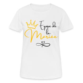Braut Team Kranz - Braut Geschenk - Frauen T-Shirt atmungsaktiv - Weiß - Vorne - AI Model Female 172 dark (172cm)