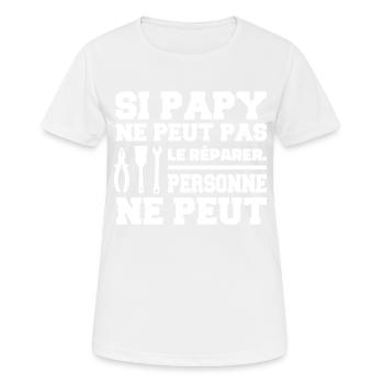Opa - wenn Opa es nicht reparieren kann - Frauen T-Shirt atmungsaktiv - Weiß - Vorne - AI Model Female 172 dark (172cm)