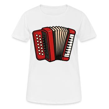 accordéon - T-shirt respirant Femme - blanc - Devant - AI Model Female 172 dark (172cm)