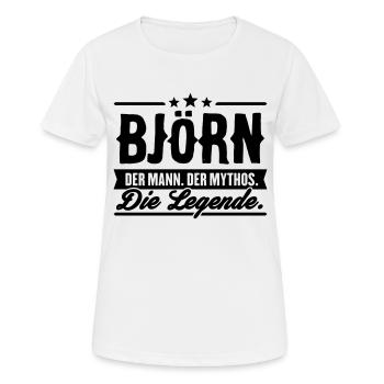 Man Myth Legend Björn - T-shirt respirant Femme - blanc - Devant - AI Model Female 172 dark (172cm)