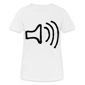 lautsprecher - Frauen T-Shirt atmungsaktiv - Weiß - Vorne - AI Model Female 172 dark (172cm)