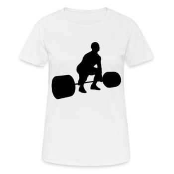 Kreuzheben start - Frauen T-Shirt atmungsaktiv - Weiß - Vorne - AI Model Female 172 dark (172cm)