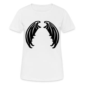 Flügel von Vampiren oder Teufelchen - Frauen T-Shirt atmungsaktiv - Weiß - Vorne - AI Model Female 172 dark (172cm)
