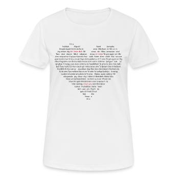 Ich liebe dich - Frauen T-Shirt atmungsaktiv - Weiß - Vorne - AI Model Female 172 dark (172cm)