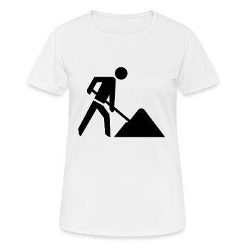 chantier de construction - T-shirt respirant Femme - blanc - Devant - AI Model Female 172 dark (172cm)