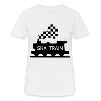 ska train - Frauen T-Shirt atmungsaktiv - Weiß - Vorne - AI Model Female 172 dark (172cm)