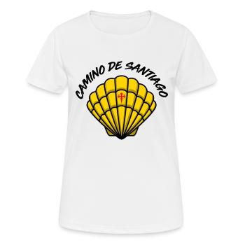 Camino de Santiago - T-shirt respirant Femme - blanc - Devant - AI Model Female 172 dark (172cm)