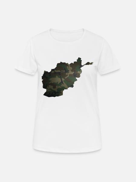 Afghanistan Camo - Frauen T-Shirt atmungsaktiv - Weiß