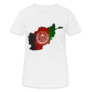 Afghanistan Flagge - Frauen T-Shirt atmungsaktiv - Weiß - Vorne - AI Model Female 172 dark (172cm)