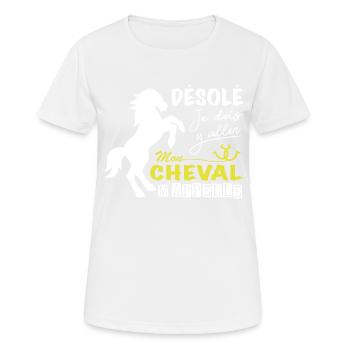 Horse Shirt • Reiten • Pony Geschenke - Frauen T-Shirt atmungsaktiv - Weiß - Vorne - AI Model Female 172 dark (172cm)