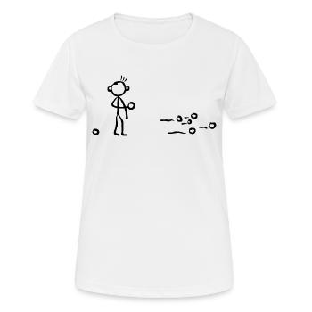Boule Spieler in Aktion - Französisch Frankreich - Frauen T-Shirt atmungsaktiv - Weiß - Vorne - AI Model Female 172 dark (172cm)