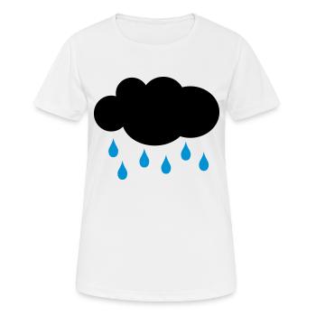Regen - Frauen T-Shirt atmungsaktiv - Weiß - Vorne - AI Model Female 172 dark (172cm)